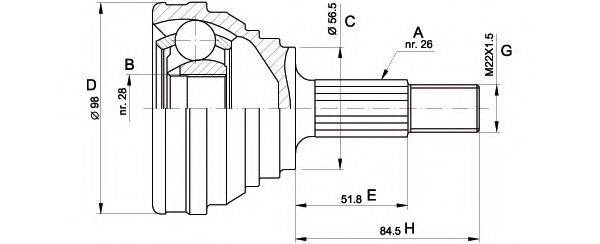 OPEN PARTS CVJ514910 Шарнірний комплект, приводний вал