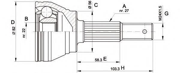 OPEN PARTS CVJ516410 Шарнірний комплект, приводний вал