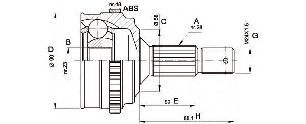 OPEN PARTS CVJ517910 Шарнірний комплект, приводний вал