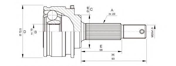 OPEN PARTS CVJ519610 Шарнірний комплект, приводний вал