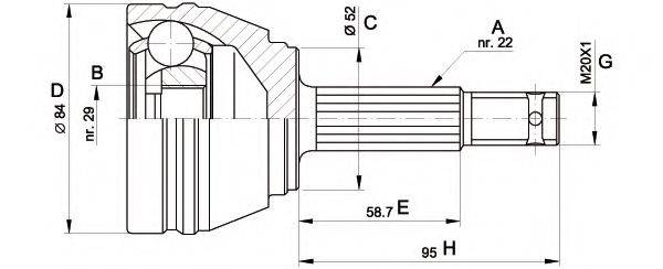 OPEN PARTS CVJ523110 Шарнірний комплект, приводний вал