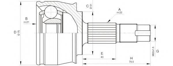 OPEN PARTS CVJ529110 Шарнірний комплект, приводний вал