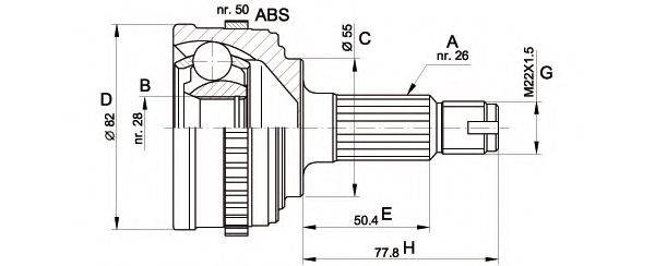 OPEN PARTS CVJ529610 Шарнірний комплект, приводний вал