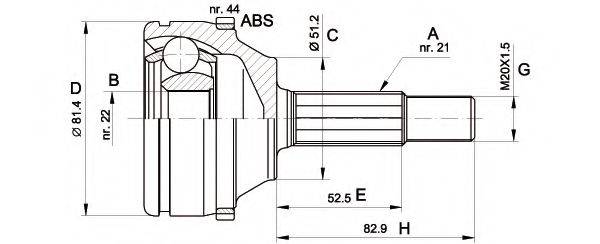 OPEN PARTS CVJ530610 Шарнірний комплект, приводний вал