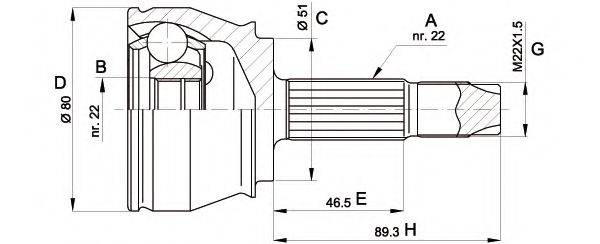 OPEN PARTS CVJ536110 Шарнірний комплект, приводний вал