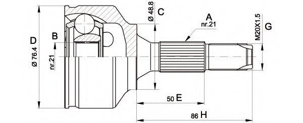 OPEN PARTS CVJ539410 Шарнірний комплект, приводний вал