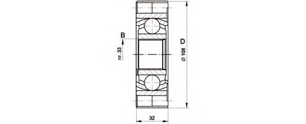 OPEN PARTS CVJ541820 Шарнірний комплект, приводний вал