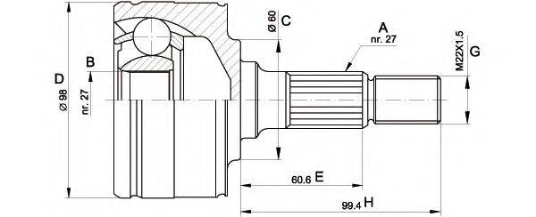 OPEN PARTS CVJ548310 Шарнірний комплект, приводний вал