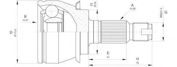 OPEN PARTS CVJ548810 Шарнірний комплект, приводний вал