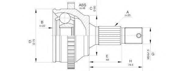 OPEN PARTS CVJ562610 Шарнірний комплект, приводний вал