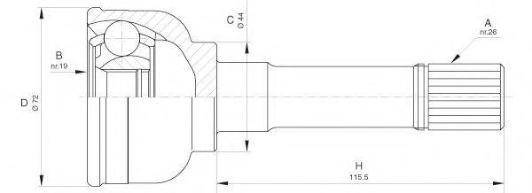 OPEN PARTS CVJ563110 Шарнірний комплект, приводний вал