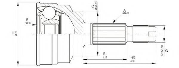 OPEN PARTS CVJ566410 Шарнірний комплект, приводний вал