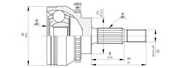 OPEN PARTS CVJ567110 Шарнірний комплект, приводний вал