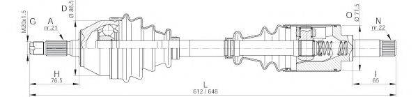 OPEN PARTS DRS601800 Приводний вал