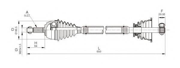 OPEN PARTS DRS603600 Приводний вал