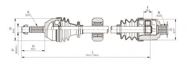 OPEN PARTS DRS603700 Приводний вал