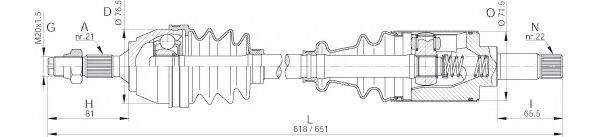 OPEN PARTS DRS608600 Приводний вал