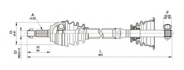 OPEN PARTS DRS611200 Приводний вал