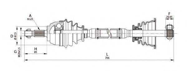 OPEN PARTS DRS613100 Приводний вал