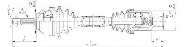 OPEN PARTS DRS613200 Приводний вал