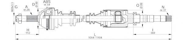 OPEN PARTS DRS613800 Приводний вал