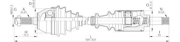 OPEN PARTS DRS614500 Приводний вал