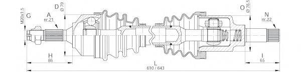 OPEN PARTS DRS615500 Приводний вал