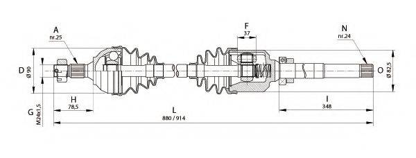 OPEN PARTS DRS615800 Приводний вал