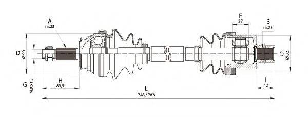 OPEN PARTS DRS616400 Приводний вал