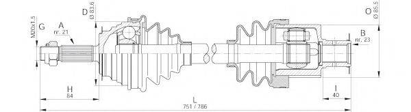 OPEN PARTS DRS617200 Приводний вал