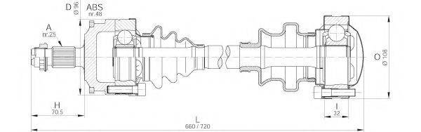 OPEN PARTS DRS618900 Приводний вал