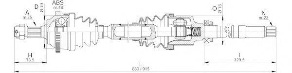 OPEN PARTS DRS619200 Приводний вал