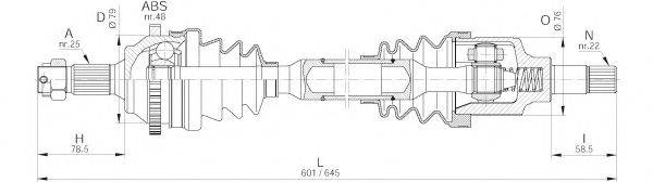 OPEN PARTS DRS619300 Приводний вал