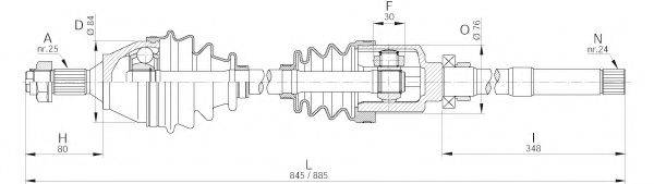 OPEN PARTS DRS619500 Приводний вал