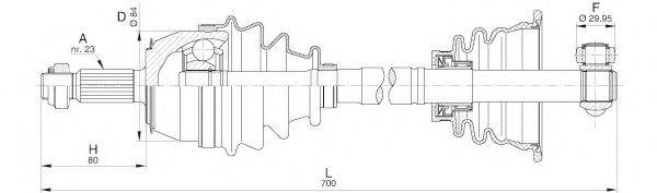 OPEN PARTS DRS621100 Приводний вал