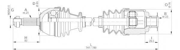 OPEN PARTS DRS622500 Приводний вал