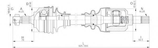 OPEN PARTS DRS625200 Приводний вал