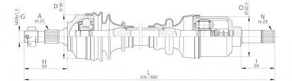 OPEN PARTS DRS625600 Приводний вал