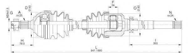 OPEN PARTS DRS626400 Приводний вал