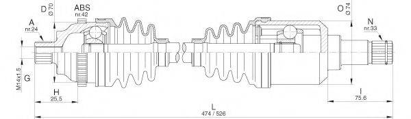 OPEN PARTS DRS629000 Приводний вал