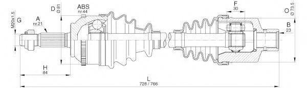 OPEN PARTS DRS629600 Приводний вал