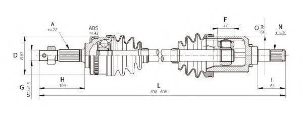 OPEN PARTS DRS632500 Приводний вал