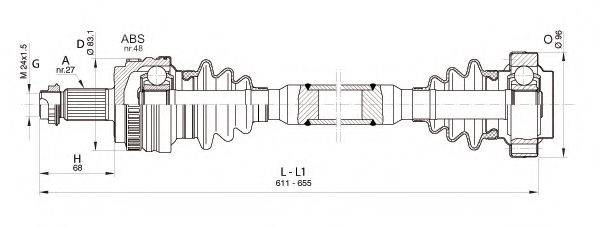 OPEN PARTS DRS634700 Приводний вал