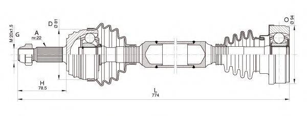 OPEN PARTS DRS634900 Приводний вал