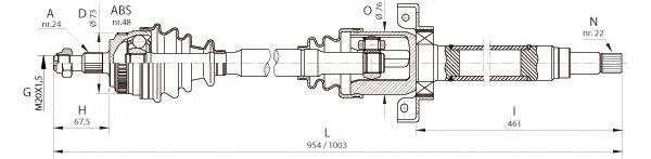 OPEN PARTS DRS636300 Приводний вал