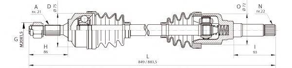 OPEN PARTS DRS636600 Приводний вал