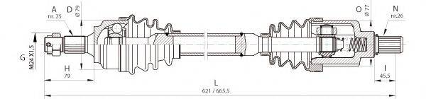 OPEN PARTS DRS636800 Приводний вал