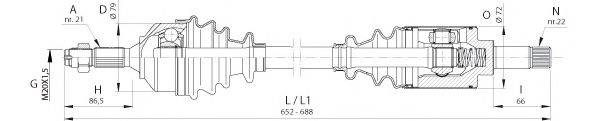 OPEN PARTS DRS639000 Приводний вал