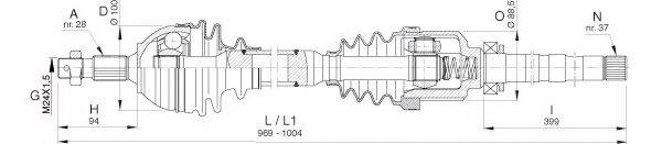 OPEN PARTS DRS639800 Приводний вал