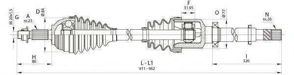 OPEN PARTS DRS640100 Приводний вал